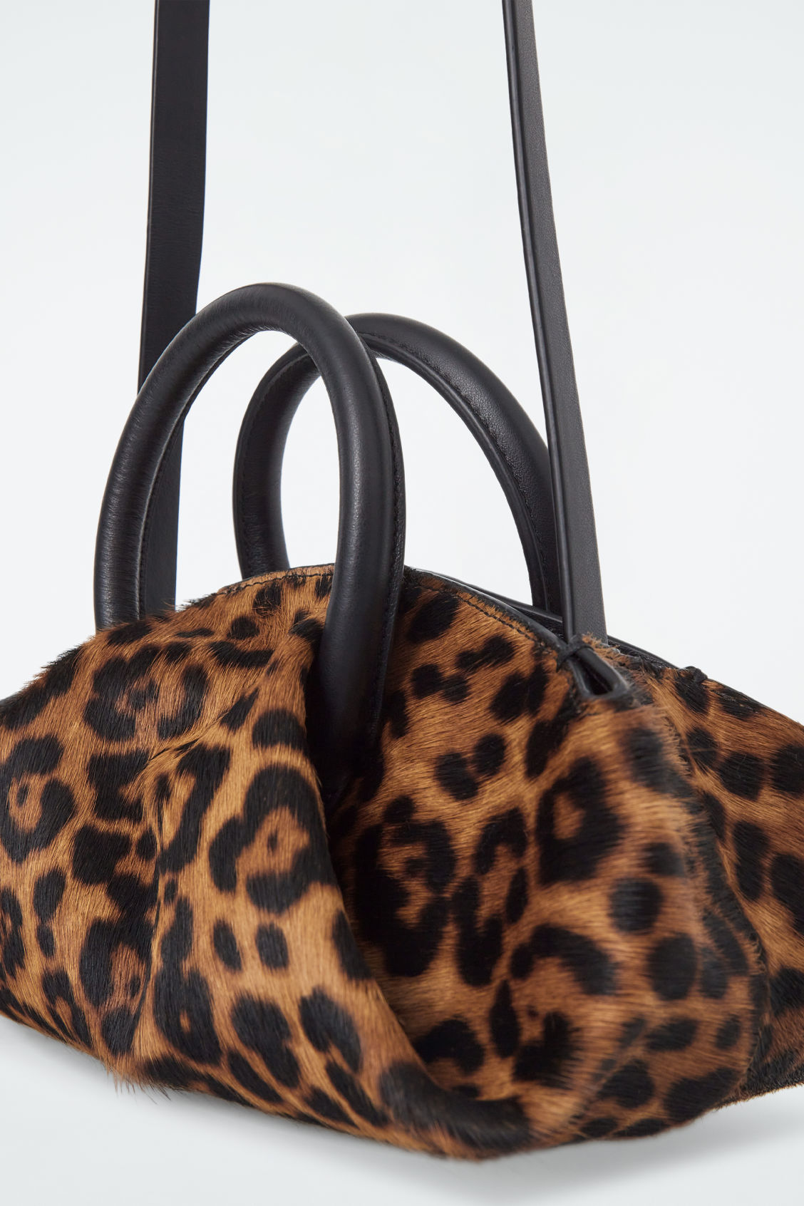 Leopard Pony Hair Fold Micro Tote Bag Newin.Style