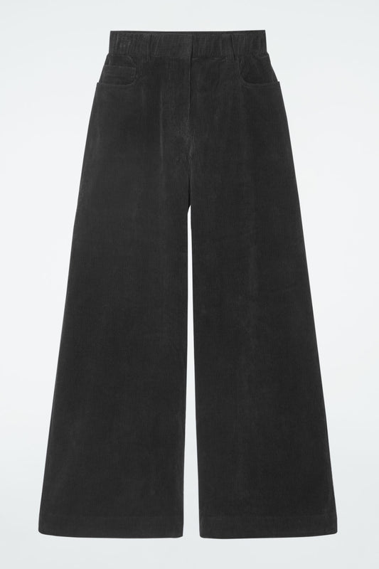 Corduroy wide-leg trousers