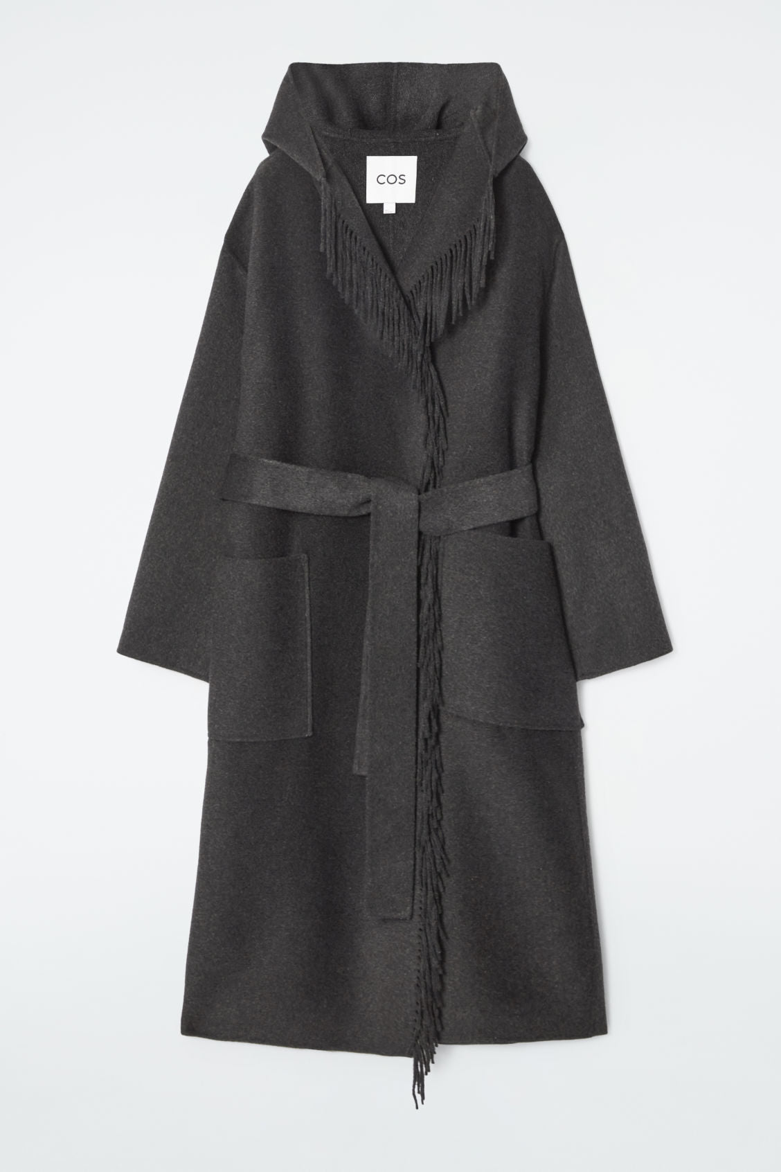 Fringed Double-Faced Wool Coat