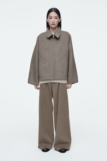 Oversized double-faced wool jacket