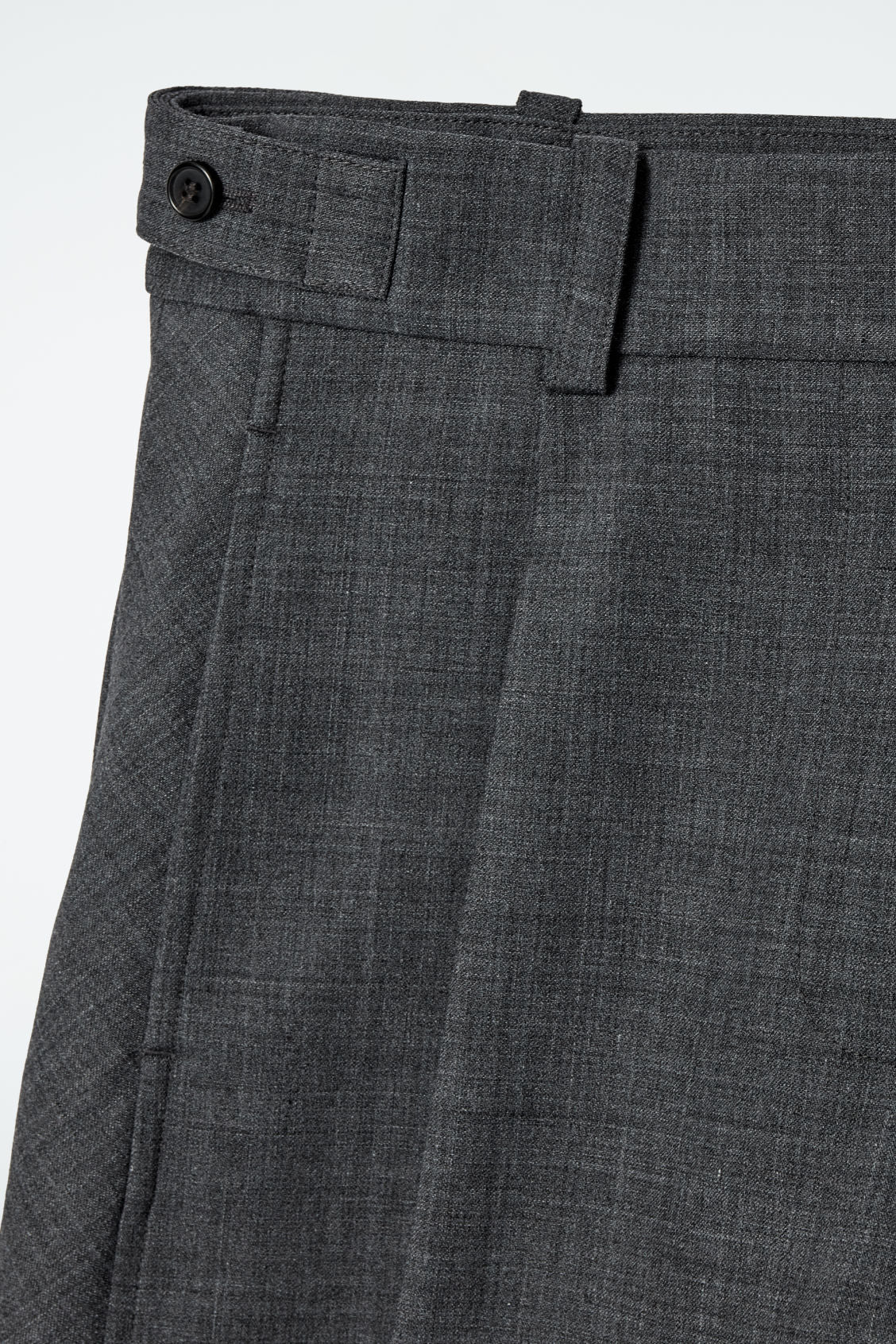 Wool-Blend Barrel-Leg Trousers