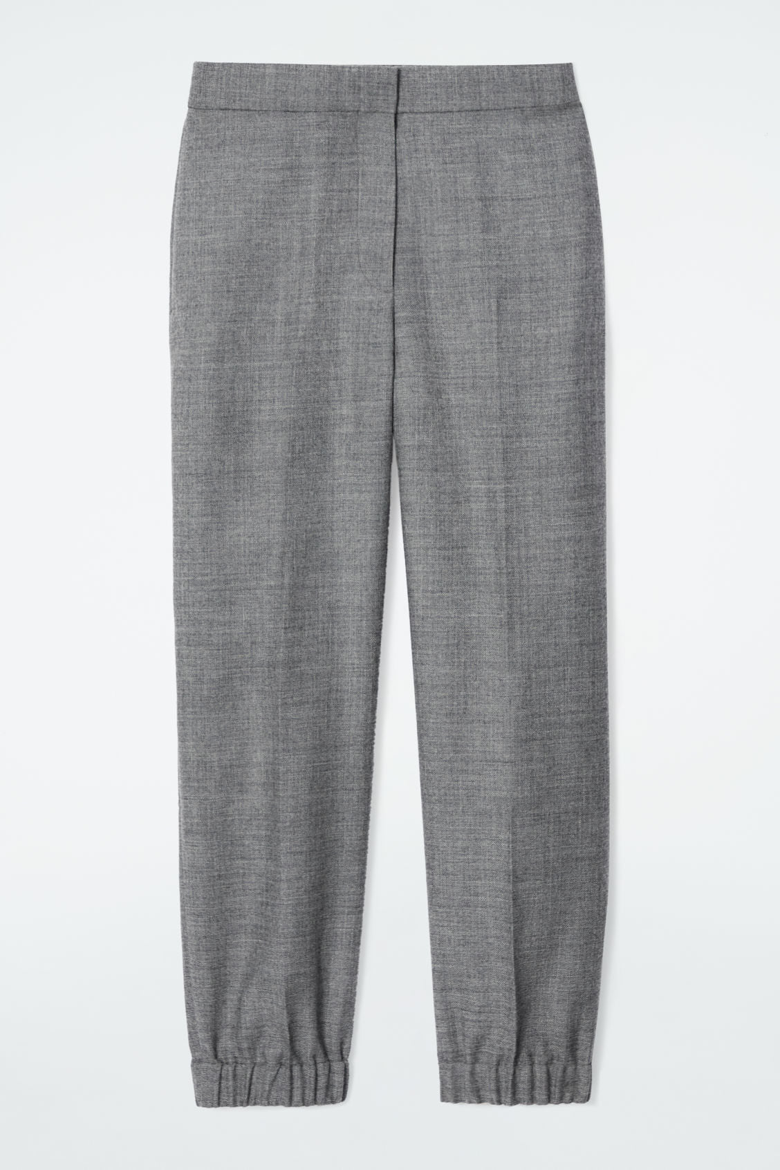 Elasticated Wool Flannel Trousers