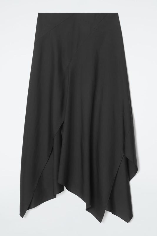 The draped silk skirt