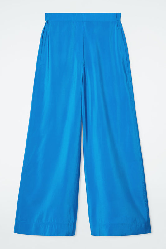 Elasticated Wide-Leg Trousers