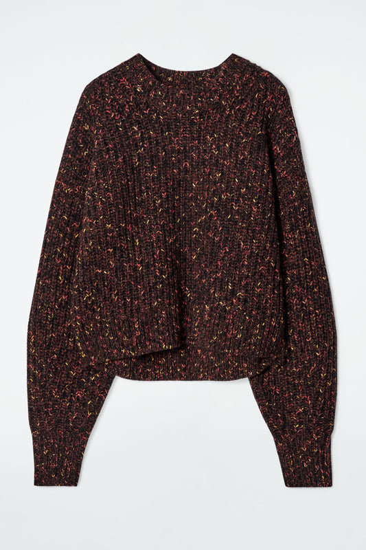 Flecked merino wool jumper