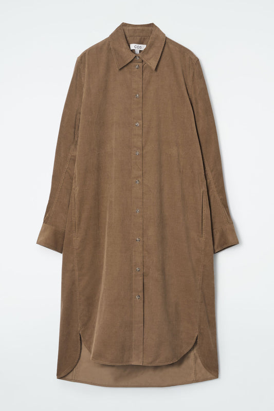 Corduroy Midi shirt Dress