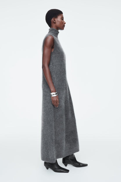 Brushed cashmere maxi dress