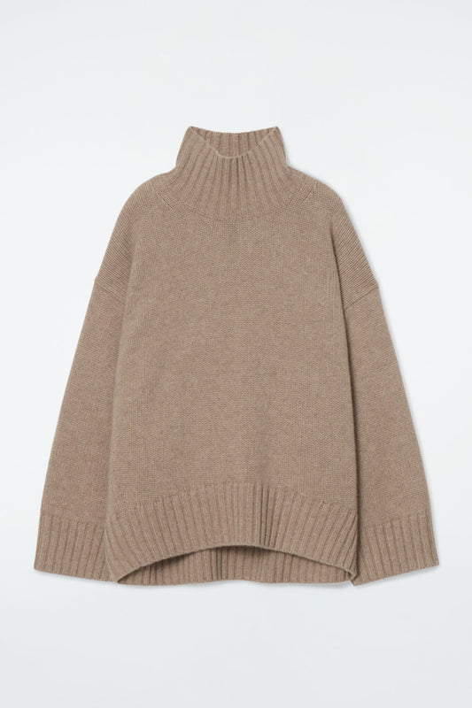 Chunky Pure Cashmere Turtleneck Jumper