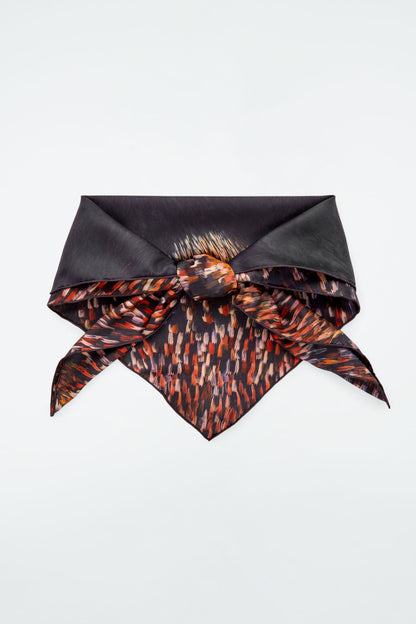 Printed silk scarf