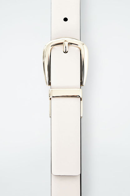 Reversible leather belt