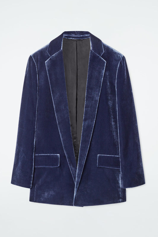 Silk-Blend Velvet Blazer