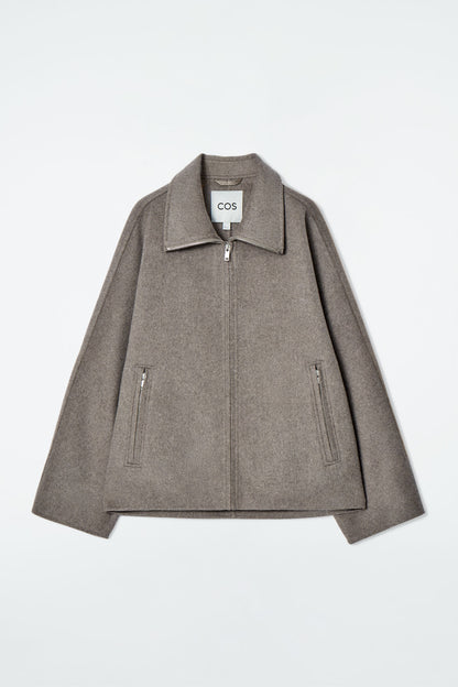 Oversized double-faced wool jacket