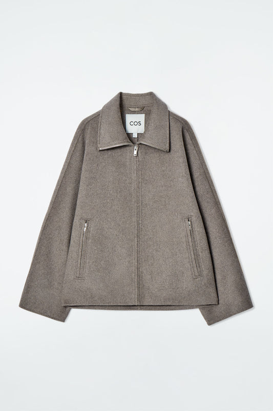 Oversized double-faced wool jacket