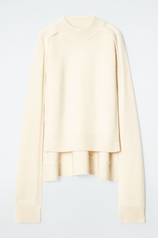 Hybrid Wool Cape Jumper