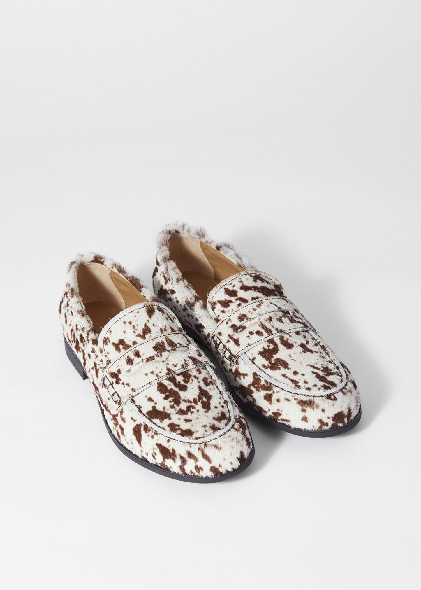 Cow-Print Loafers