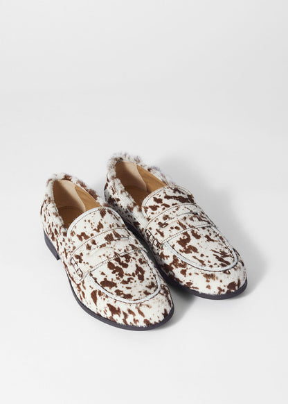 Cow-Print Loafers