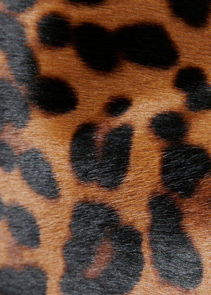 Folded Leopard-Print Clutch