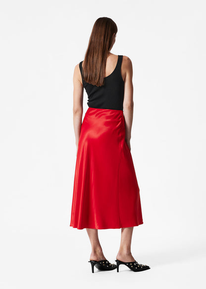 Satin Midi Skirt