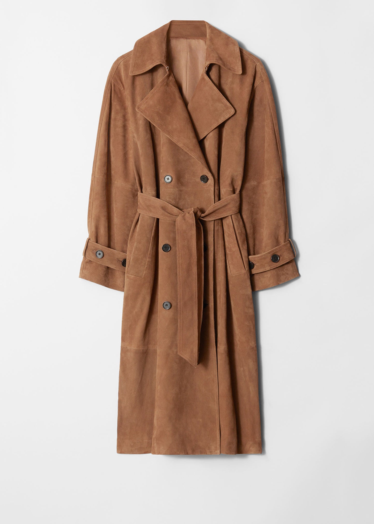 Maxi Suede Trench Coat