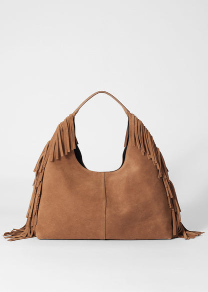 Fringed Suede Tote