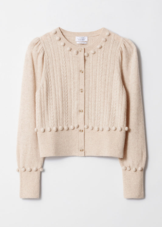 Cable-Knit Wool Cardigan