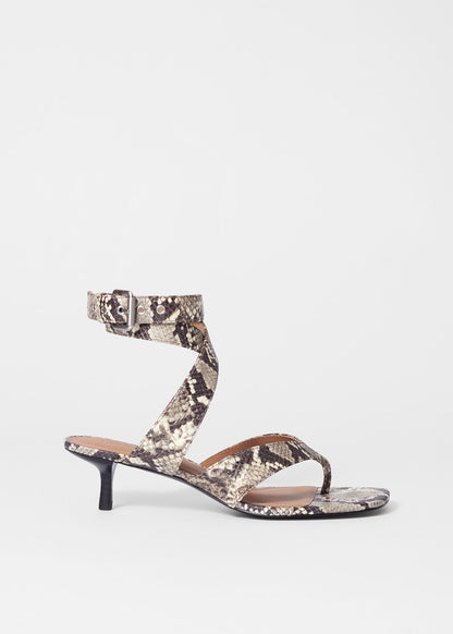 Kitten Heel Toe-Thong Sandals