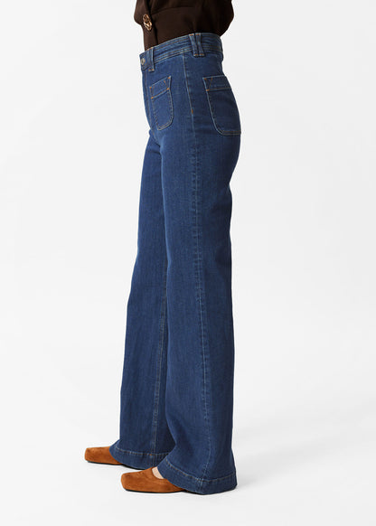 High-Waist Bootcut Jeans