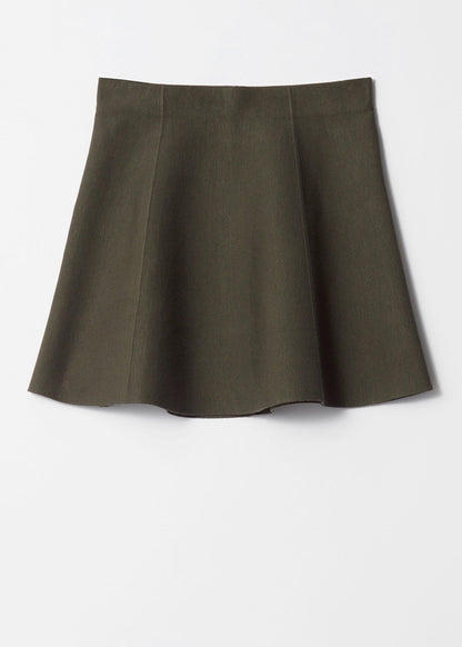 Flared Double-Knit Skirt