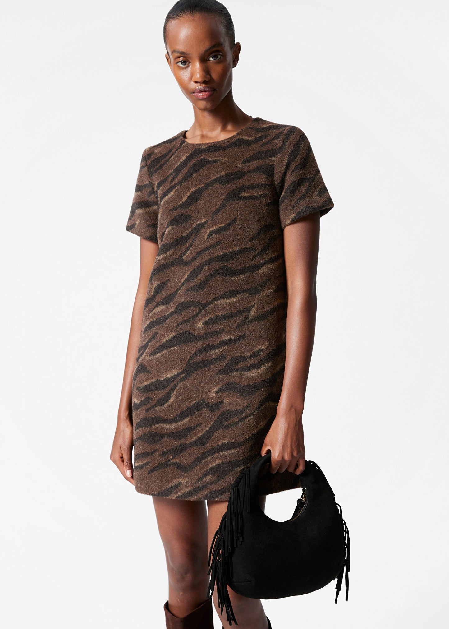 Wool Jacquard Mini Dress