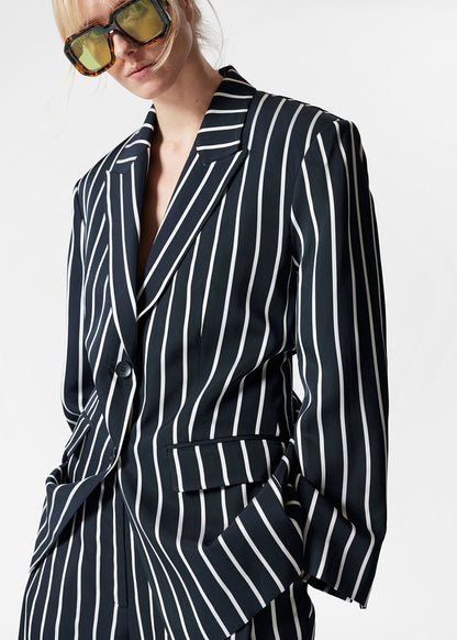 Tailored Wide-Shoulder Blazer