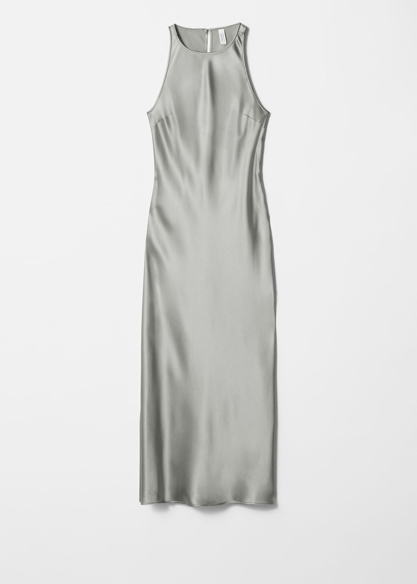 Sleeveless Satin Midi Dress