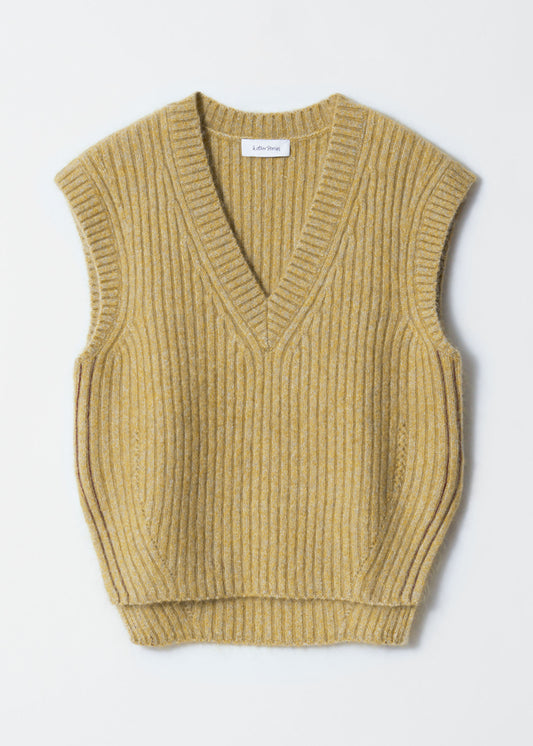 Knitted Mohair-Blend V-Neck Vest