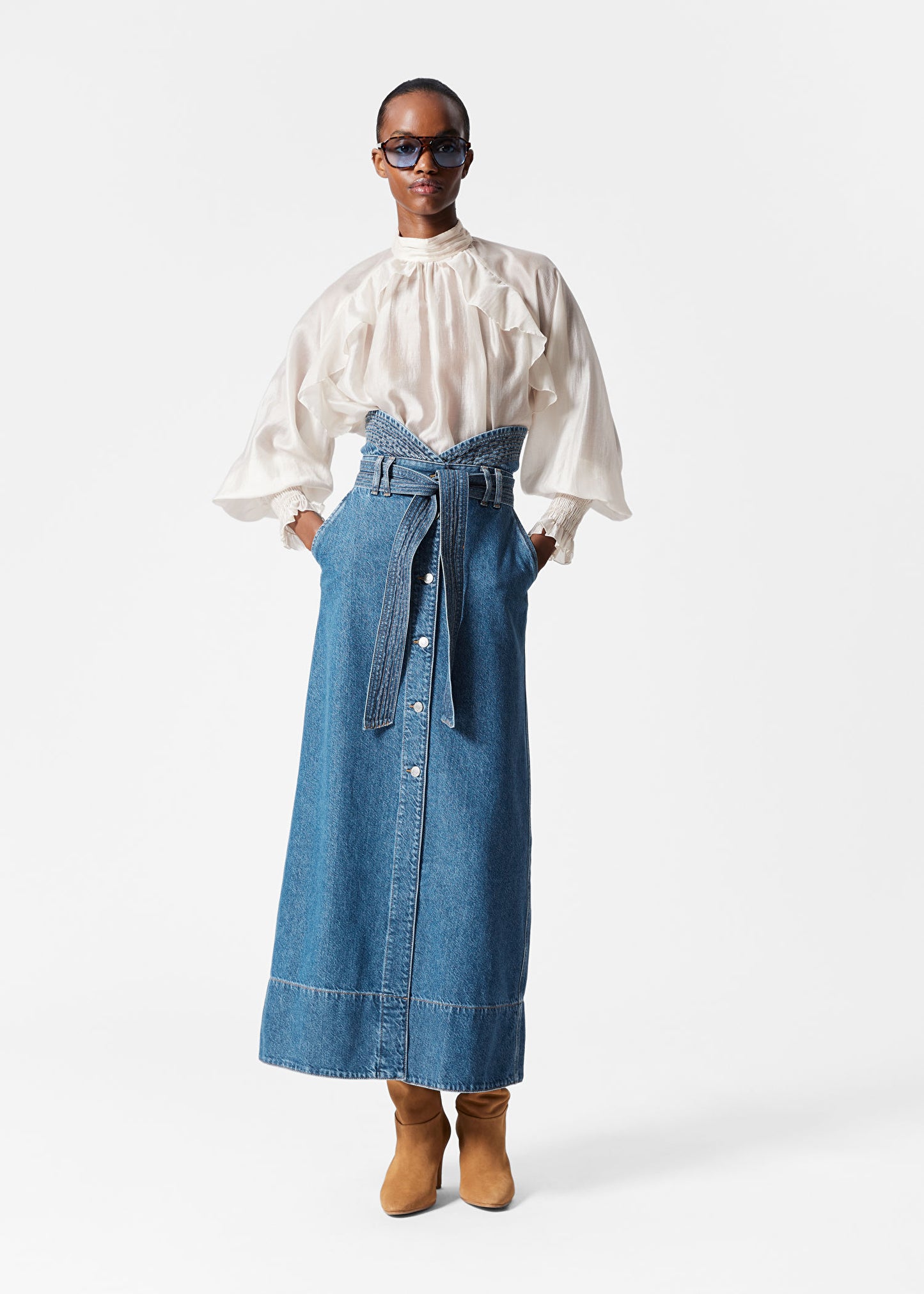 Denim Maxi Skirt