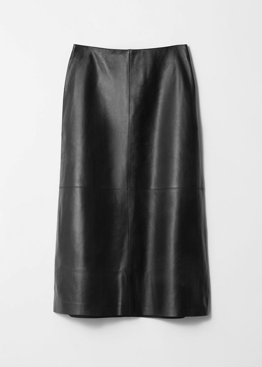 Leather Midi Skirt