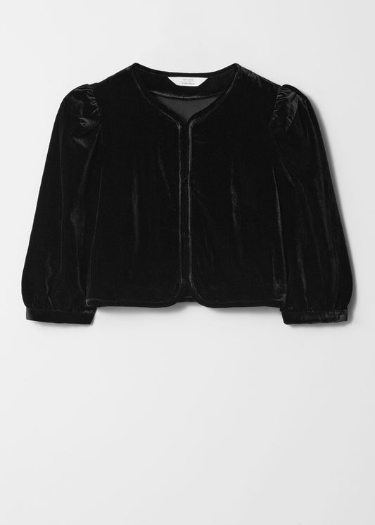 Velvet Cropped Blouse