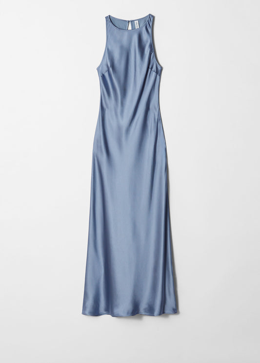 Sleeveless Satin Midi Dress
