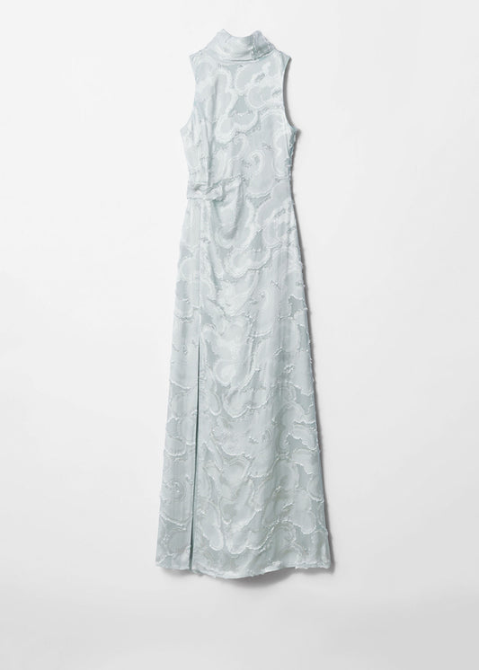 Silk-Blend Jacquard Maxi Dress