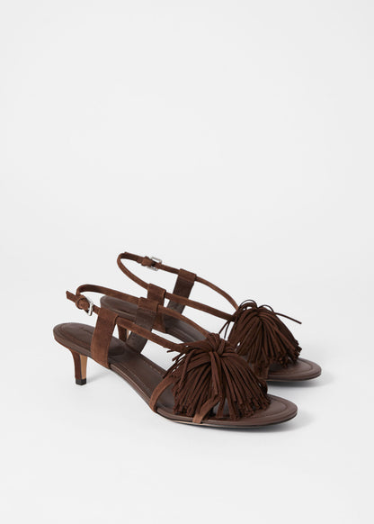 Fringed Leather Sandals