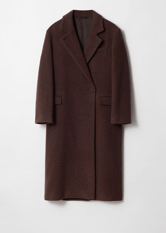 Single-Buttoned Wool-Blend Coat