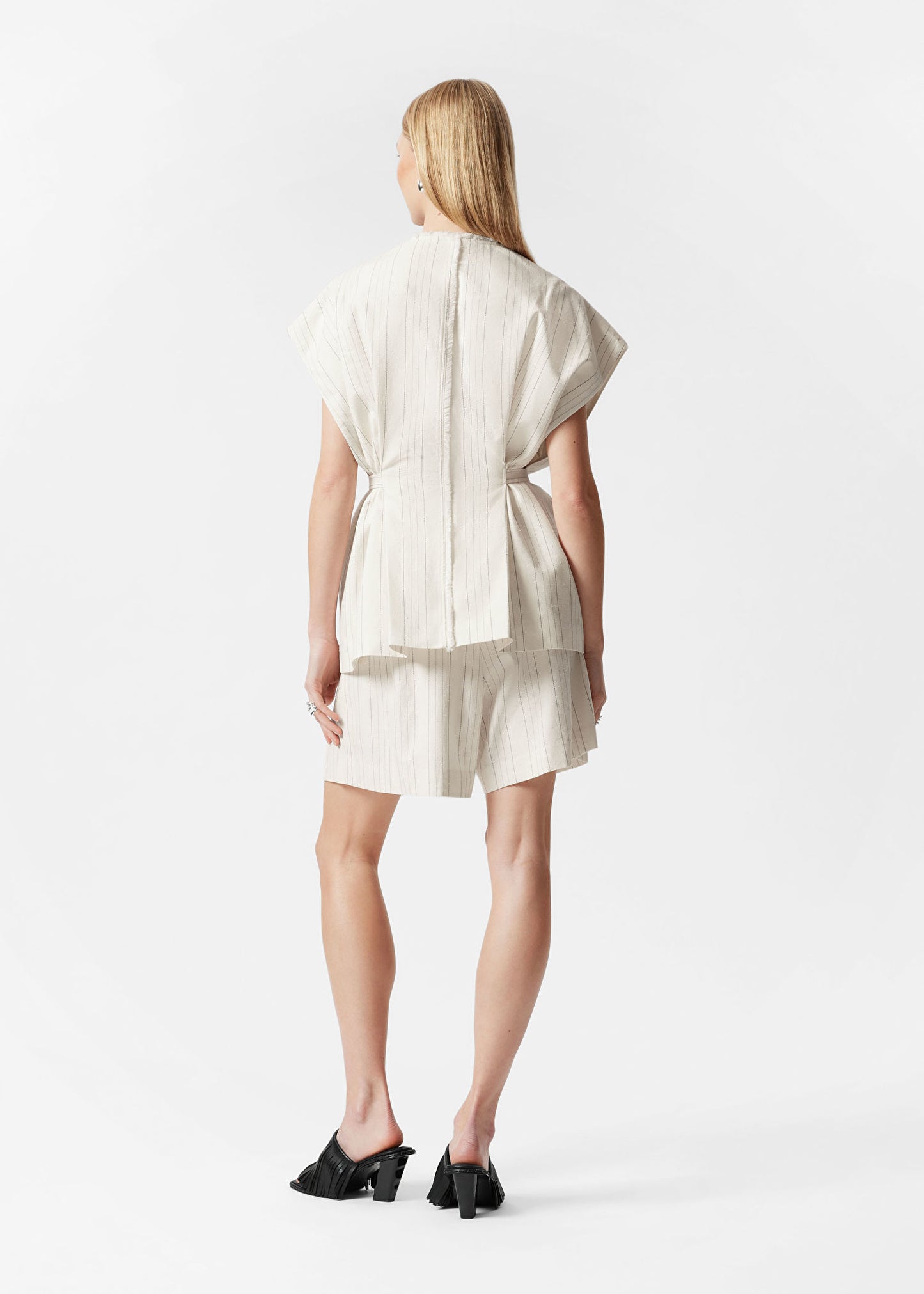 Raw-Edge Wrap Waistcoat