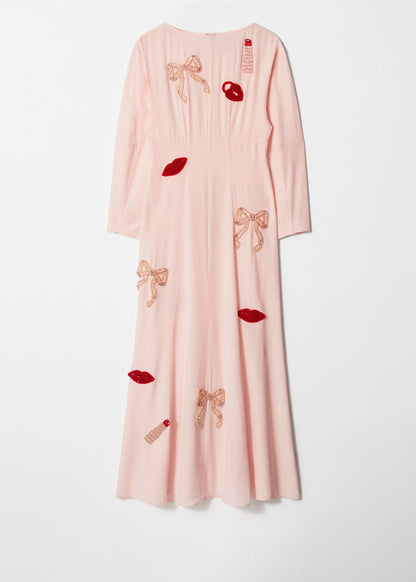 Bead-Embroidery Maxi Dress