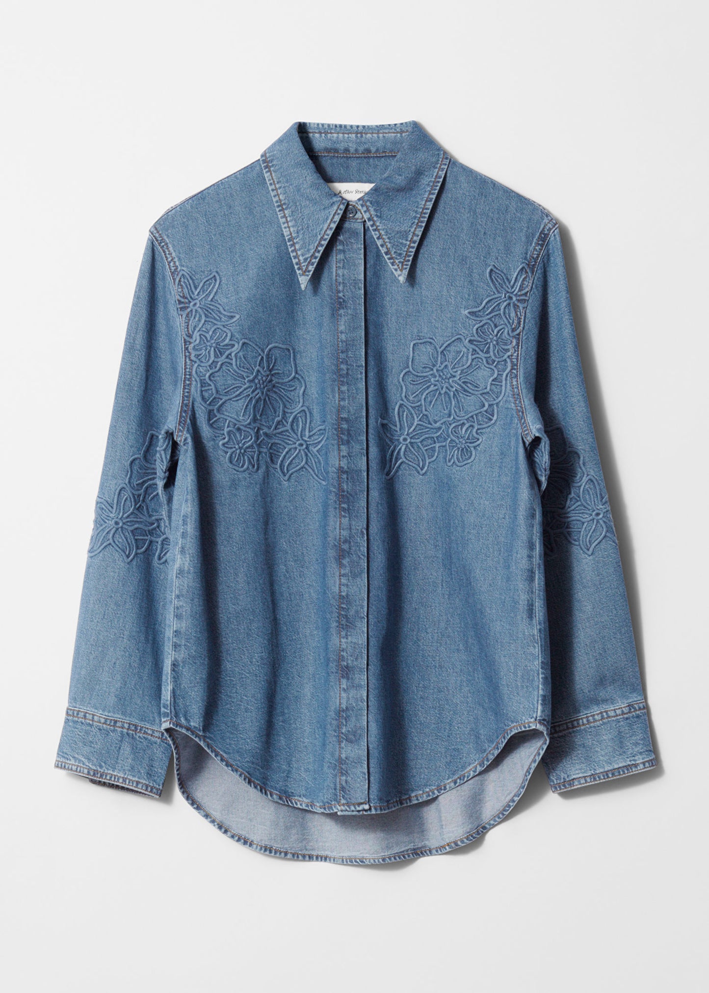 Embroidered Denim Shirt