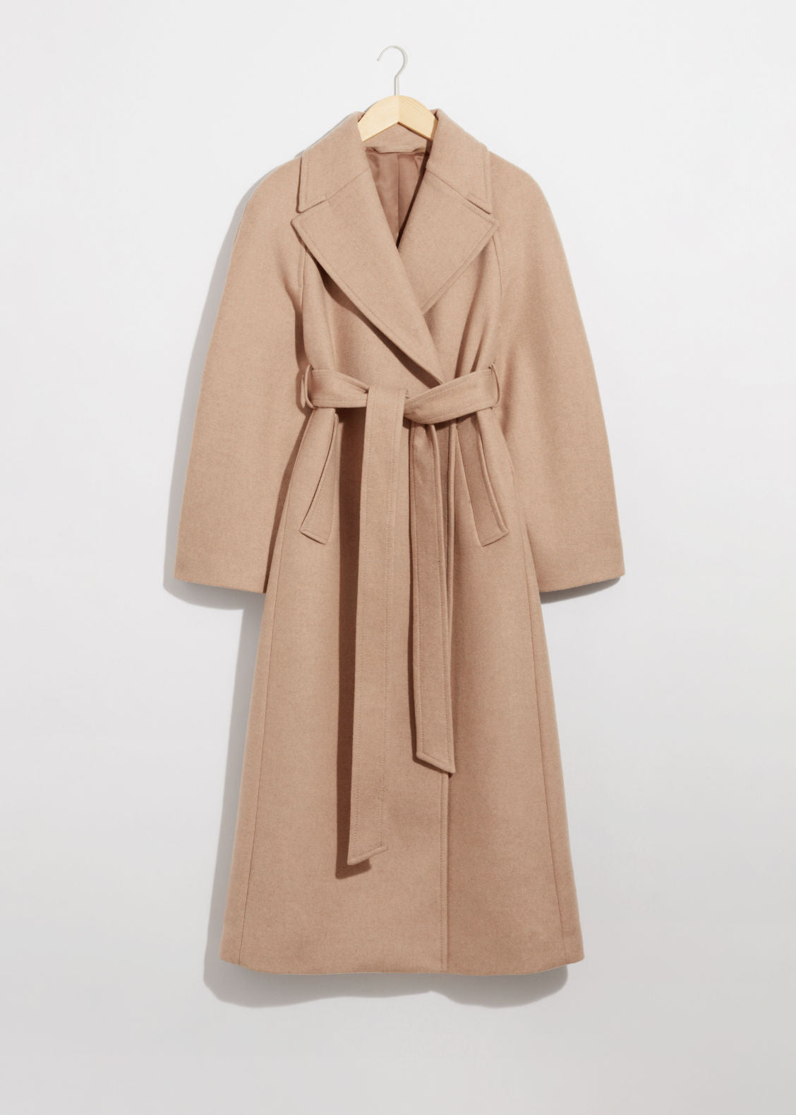 Belted Wool-Blend Coat