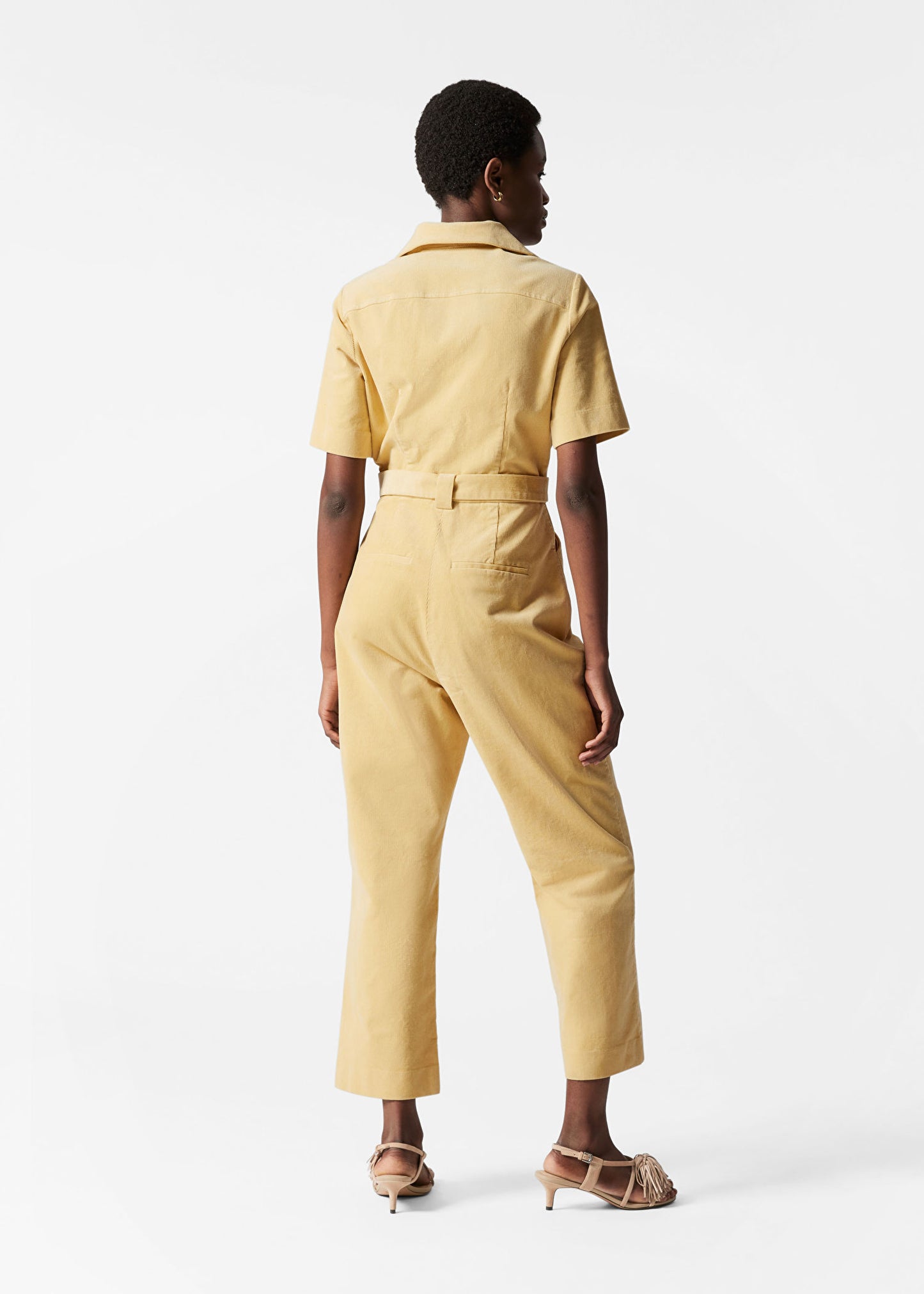 Belted Corduroy Jumpsuit