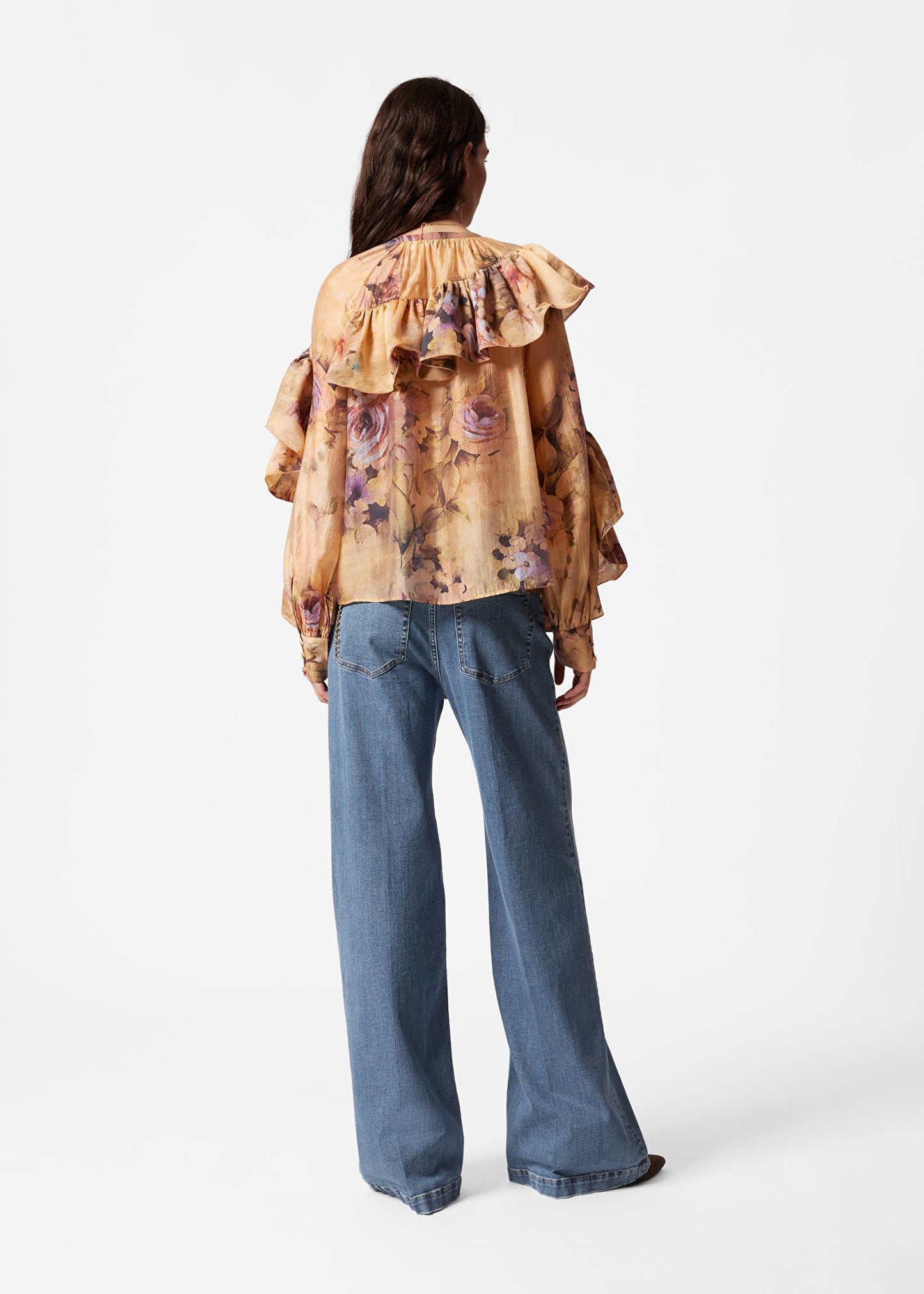 Asymmetric Ruffle Blouse