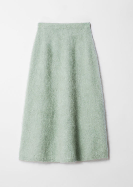 Brushed-Knit A-Line Maxi Skirt