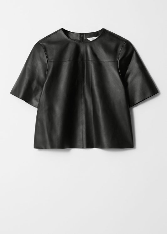 Boxy Leather T-Shirt