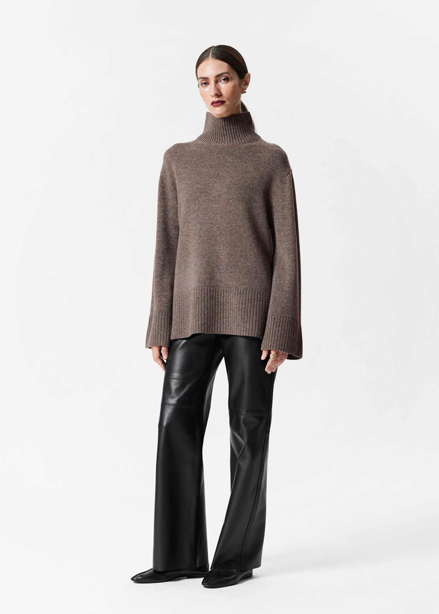 Oversized Turtleneck Wool Jumper