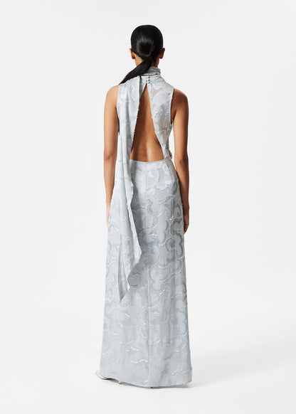 Silk-Blend Jacquard Maxi Dress