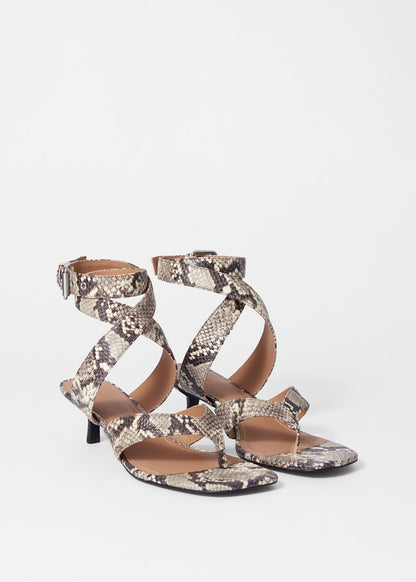 Kitten Heel Toe-Thong Sandals